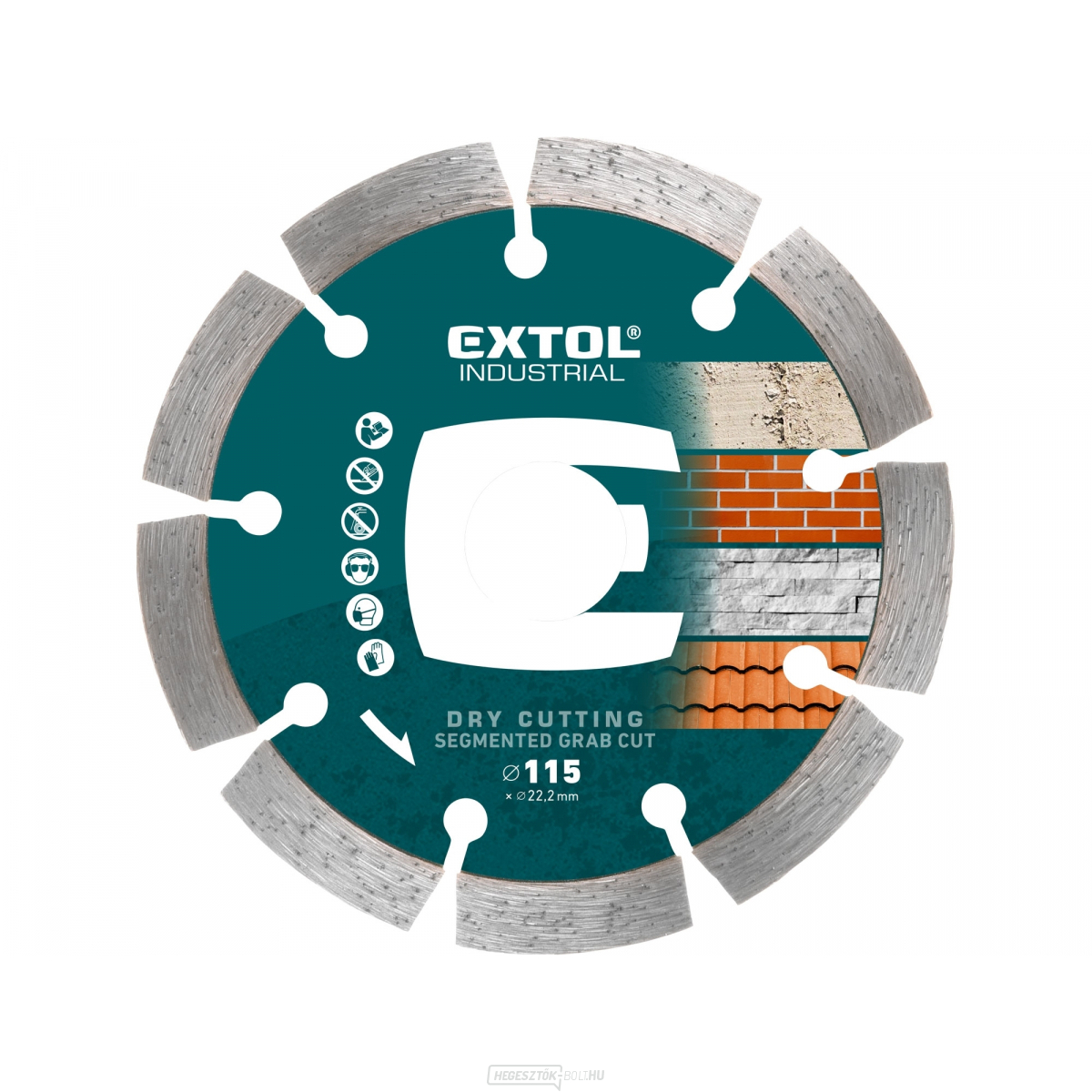 Gyémánt vágókorong szegmentált Grab Cut, 115x22,2mm