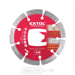 Gyémánt vágókorong szegmentált, hosszú élettartamú, 115x22,2mm Gyémánt vágókorong szegmentált, hosszú élettartamú, 115x22,2mm gallery main image