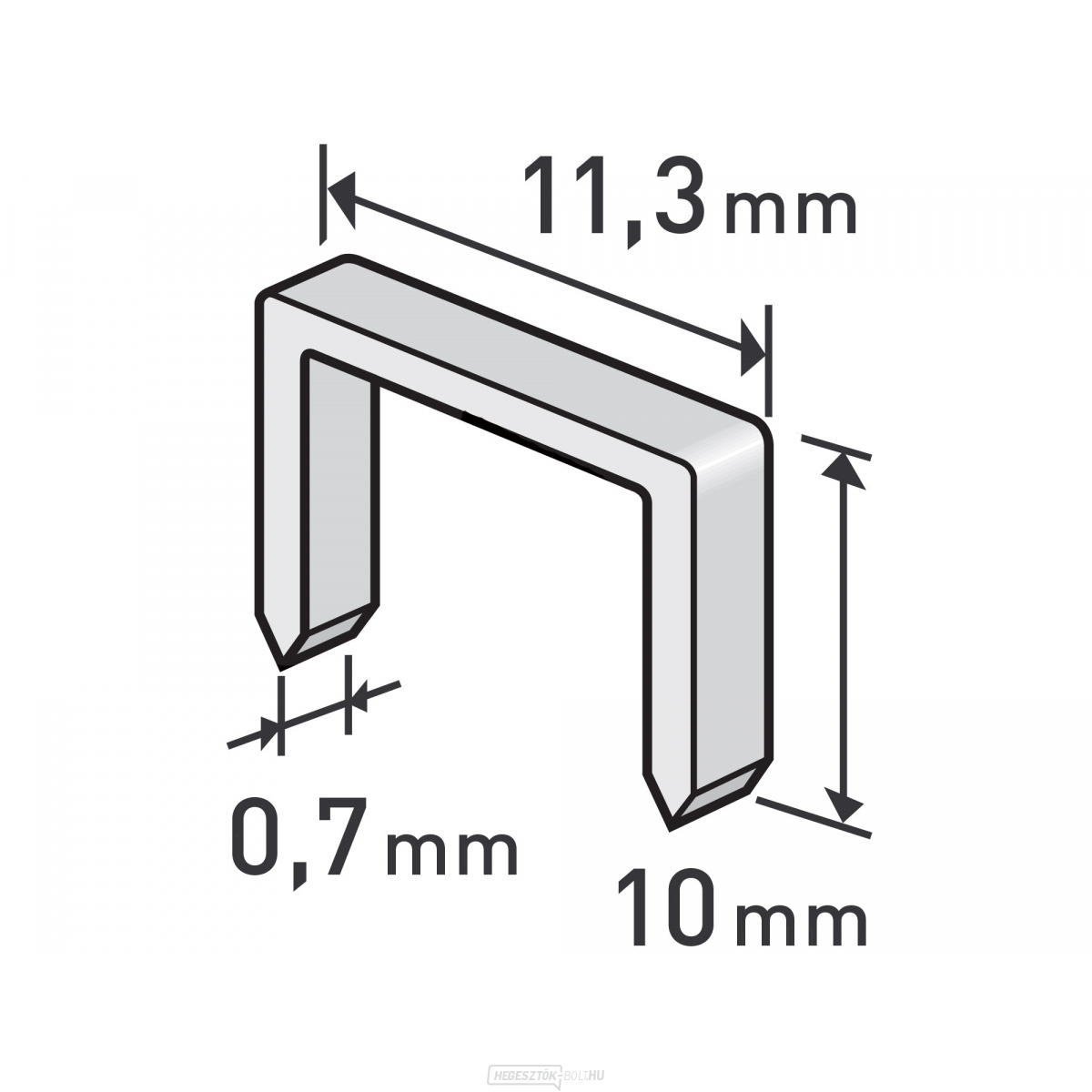 Clips, 10mm - 1000db