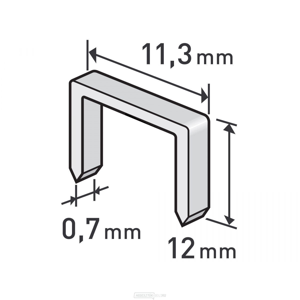 Clips, 12mm - 1000db