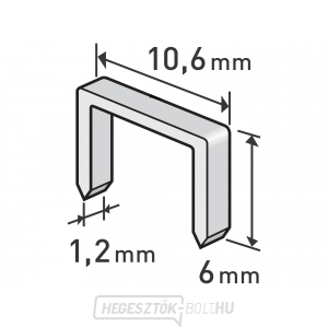Tűzőkapocs, 6mm - 1000db gallery main image