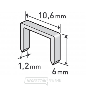 Tűzőkapocs, 6mm - 1000db Tűzőkapocs, 6mm - 1000db gallery main image