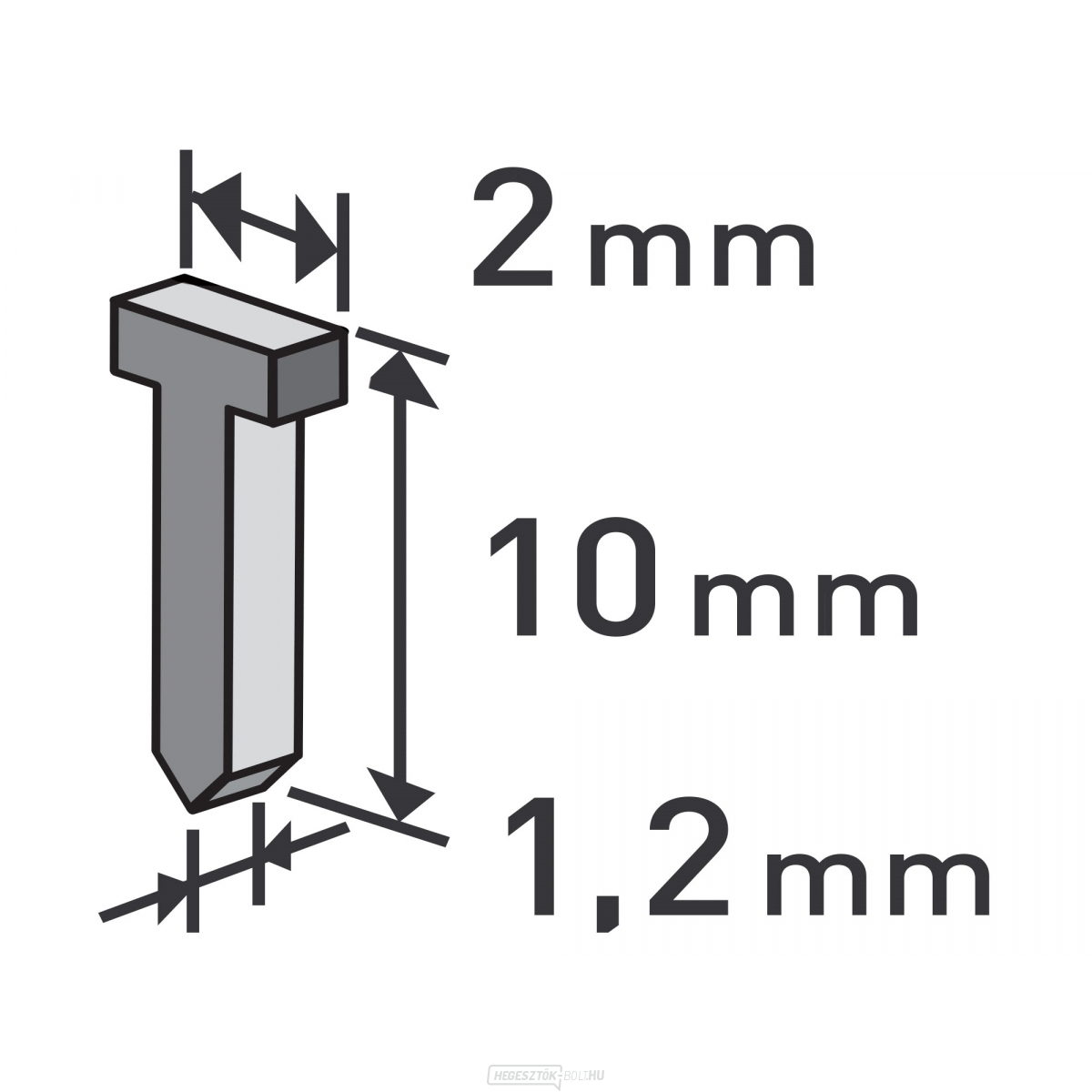 Szögek, 10mm - 1000db