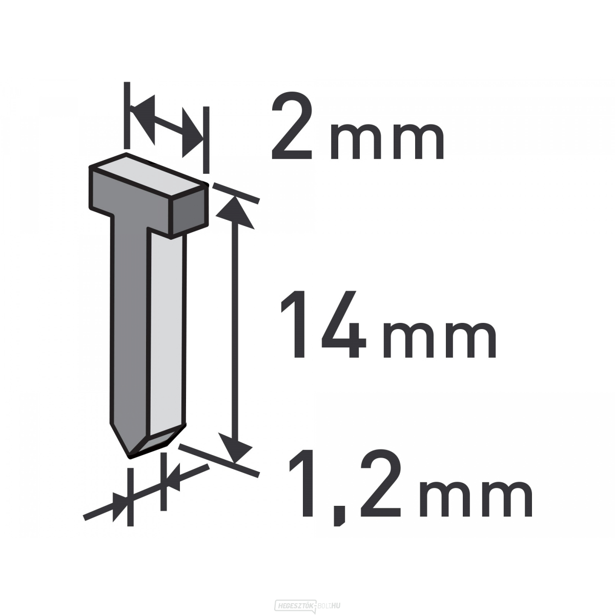 Szögek, 14mm - 1000db