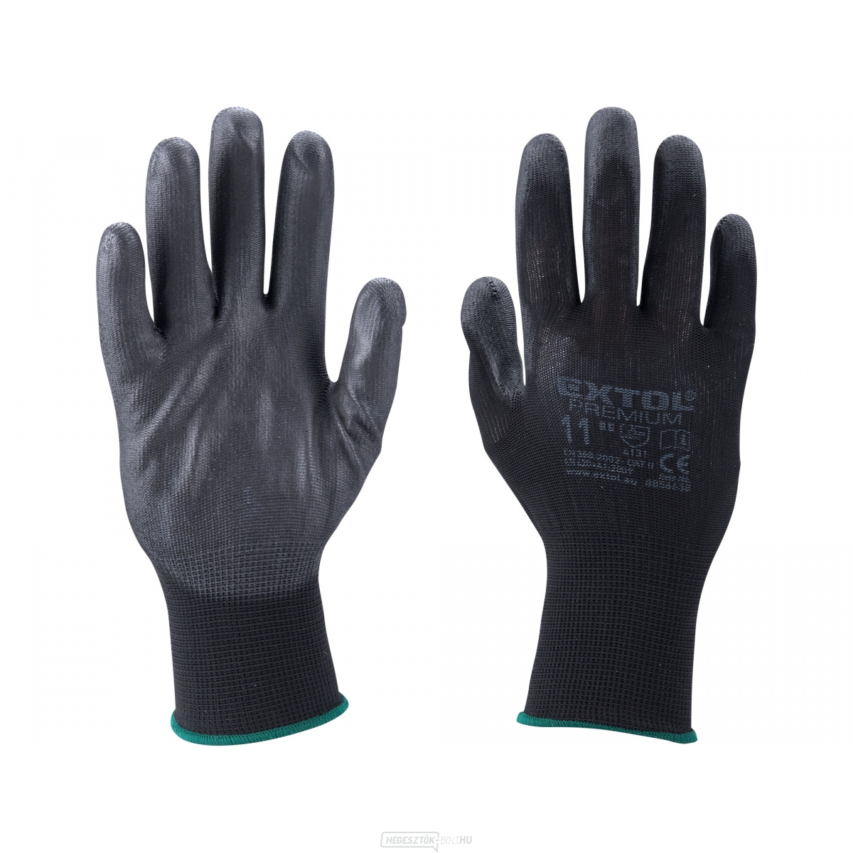 Poliészter kesztyű PU - 10-es méret (fekete) Poliészter kesztyű PU - 10-es méret (fekete) gallery main image