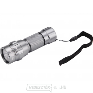 Fém zseblámpa kis LED izzóval, 1x AA Fém zseblámpa kis LED izzóval, 1x AA gallery main image