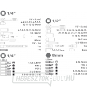 Gola készlet Extol Premium 6525 - 94 db Előnézet 