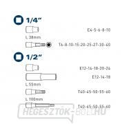 TORX dugókulcsok és dugókulcskulcsok, 32 darabos készlet, 4700020 Előnézet 