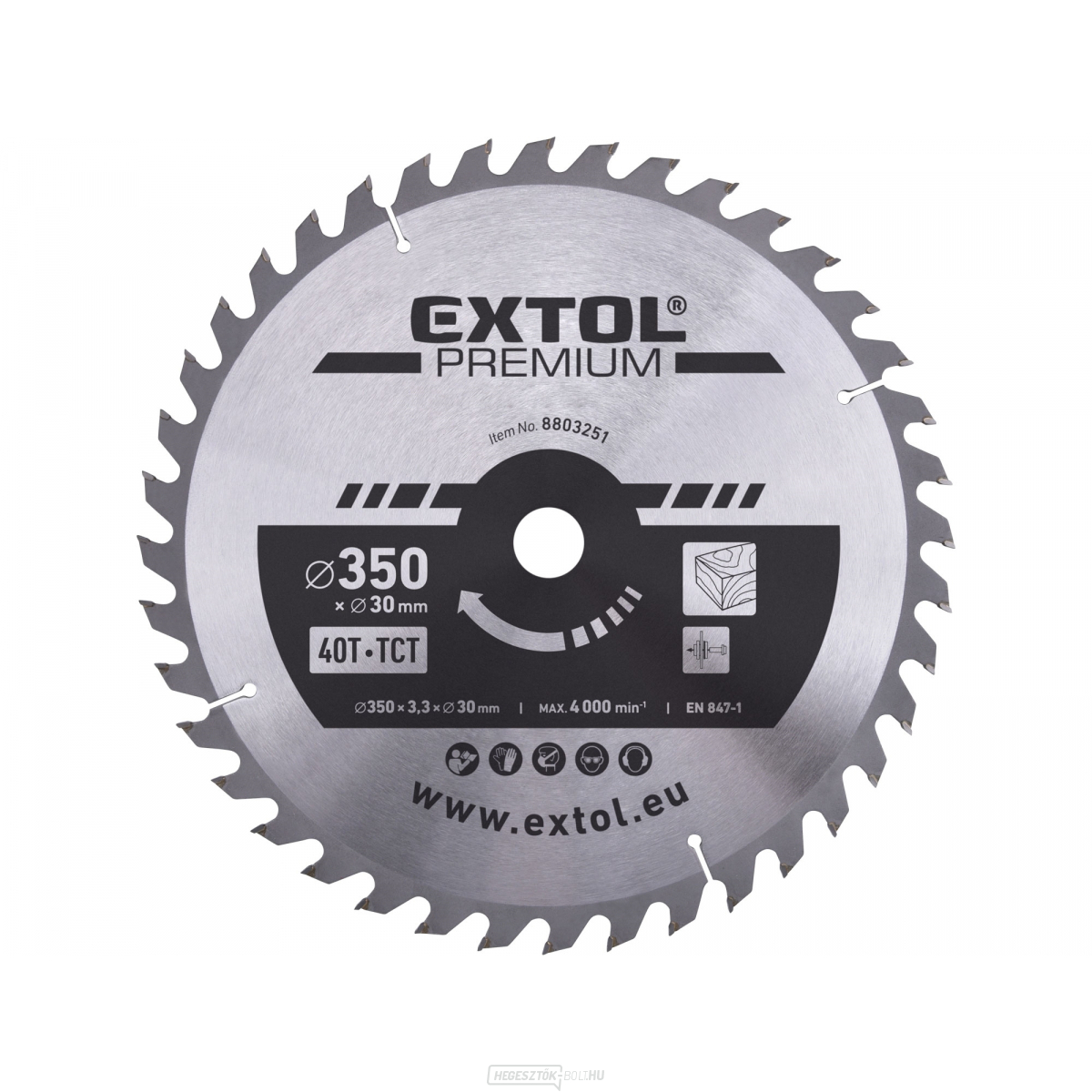 Fűrészlap SK pengékkel 350x2,5x30mm, 40T