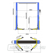 Golemtech 4000 kg-os kétoszlopos emelő felüljáró nélkül Golemtech 4000 kg-os kétoszlopos emelő felüljáró nélkül náhled