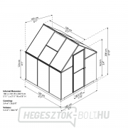 Polikarbonát üvegház Palram multiline 6x6 Előnézet 