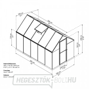 Polikarbonát üvegház Palram multiline 6x10 Előnézet 