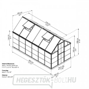 Polikarbonát üvegház Palram hybrid 6x12 Előnézet 