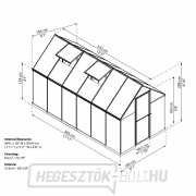 Polikarbonát üvegház Palram multiline 6x12 Előnézet 