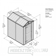 Kerti ház Tetőablak 4x6 barna Előnézet 