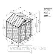 Kerti ház Tetőablak 6x5 barna Előnézet 