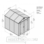 Kerti ház Tetőablak 6x8 barna Előnézet 