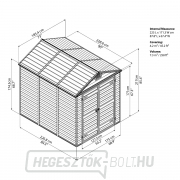 Kerti ház Tetőablak 6x8 barna Előnézet 