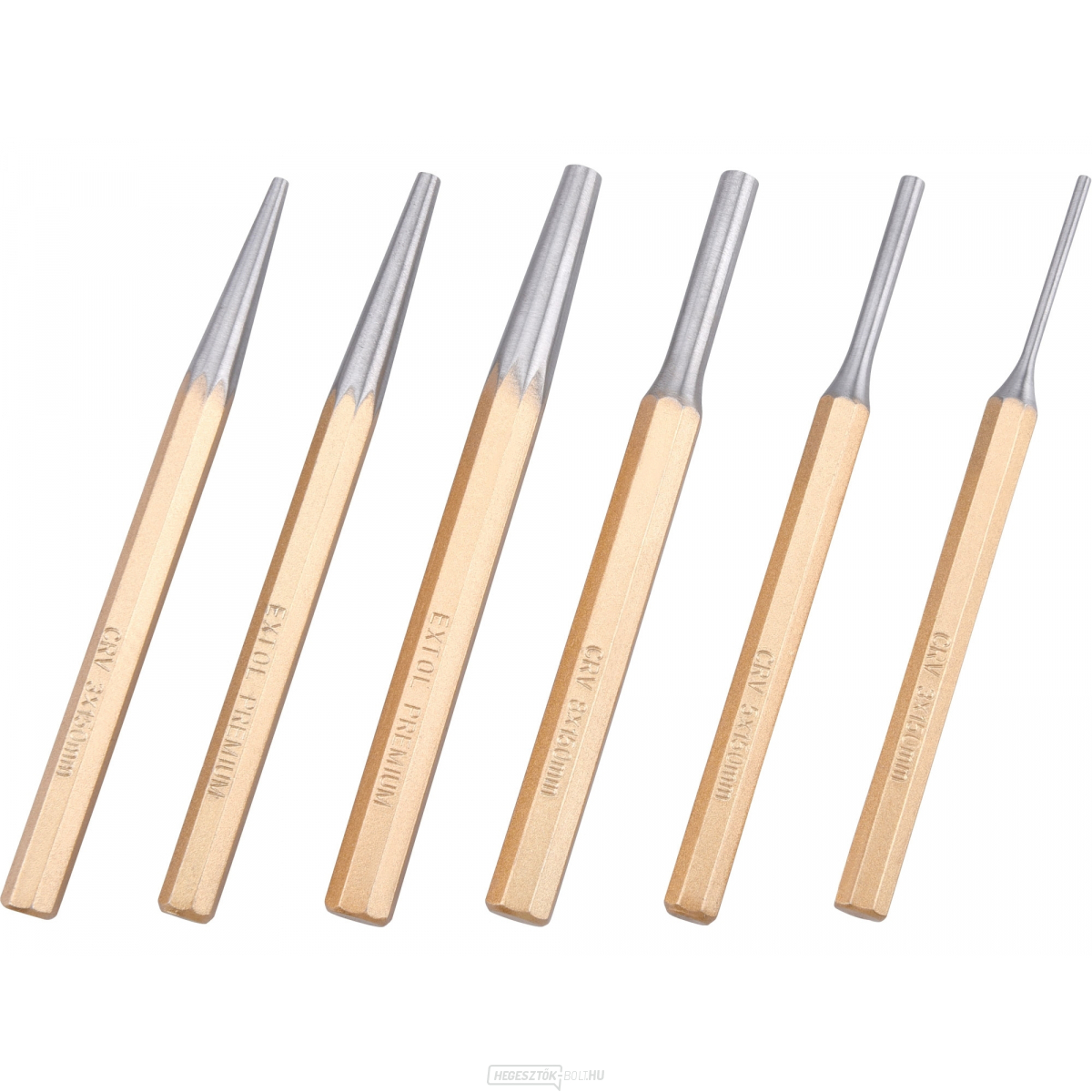 Lyukasztók és lyukasztók, 6 darabos készlet