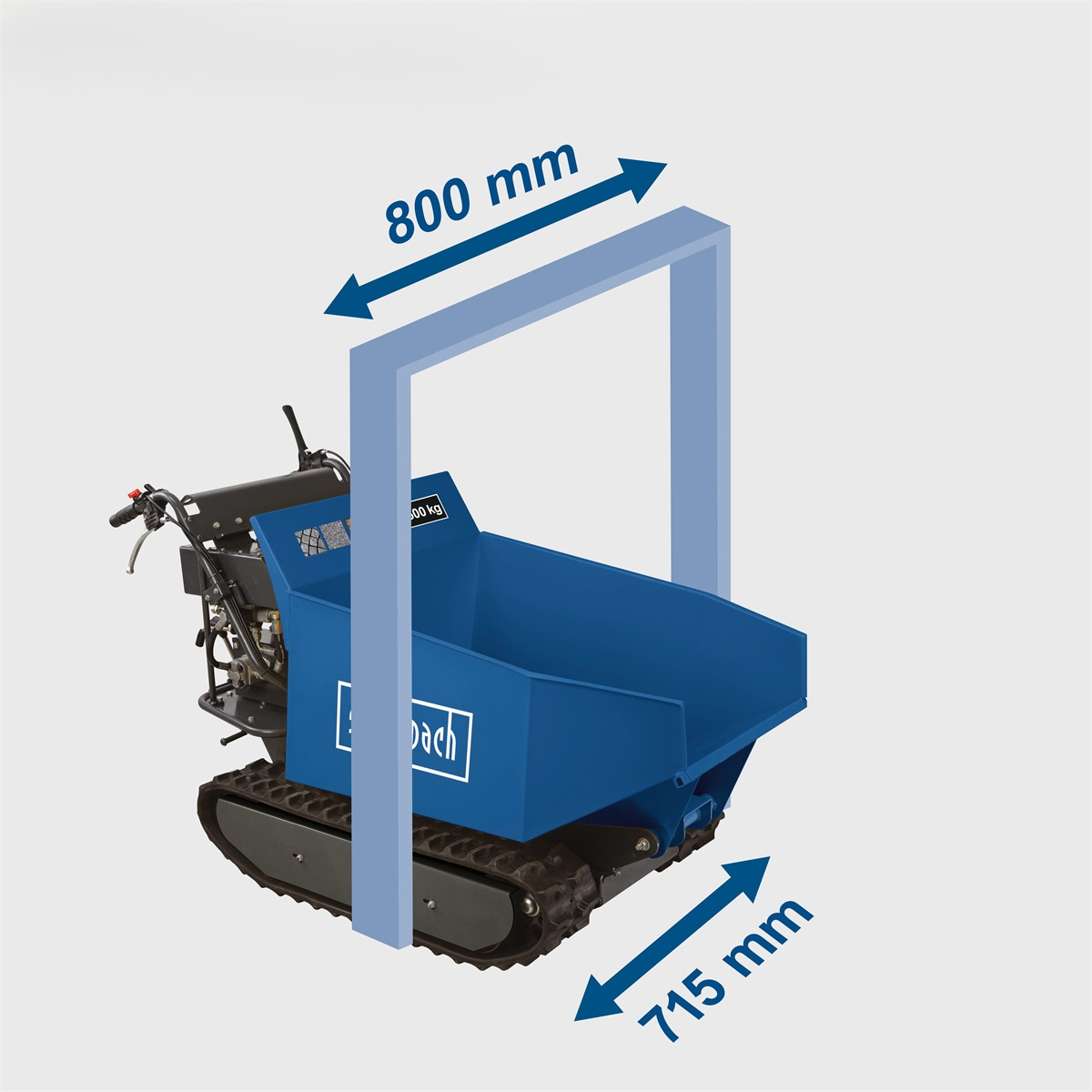 Scheppach DP 5000 500 kg-os szalagszállító hidraulikus billenőszalaggal  Előnézet 