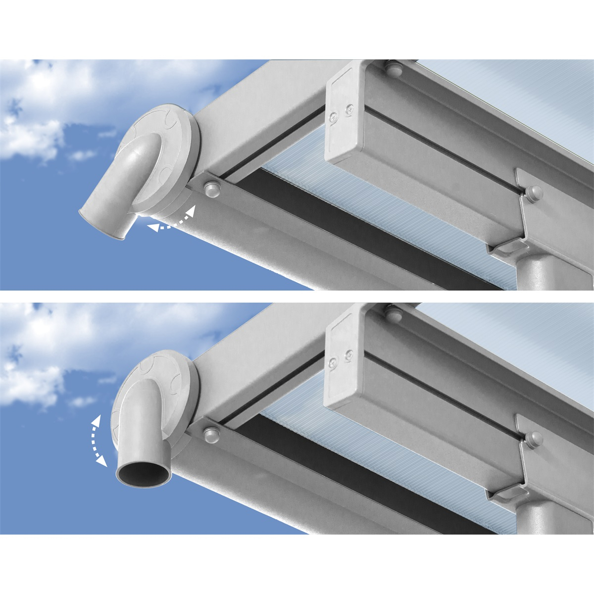 Sierra 4200 fehér 3 x 4,25 - alumínium (előregyártott) pergola Előnézet 