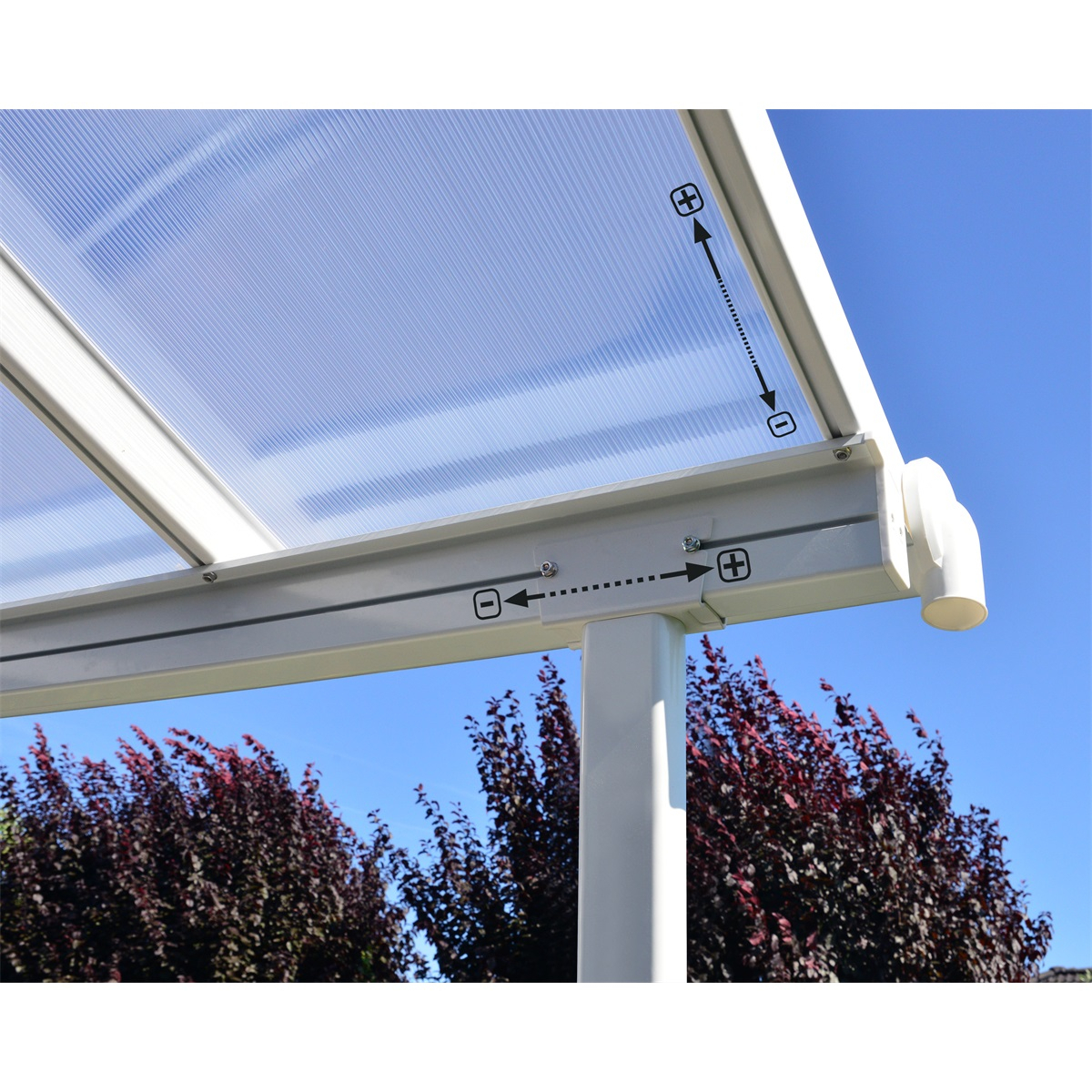 Sierra 4200 fehér 3 x 4,25 - alumínium (előregyártott) pergola Előnézet 