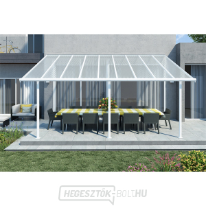 Sierra 5400 fehér 3 x 5,46 - alumínium (előregyártott) pergola