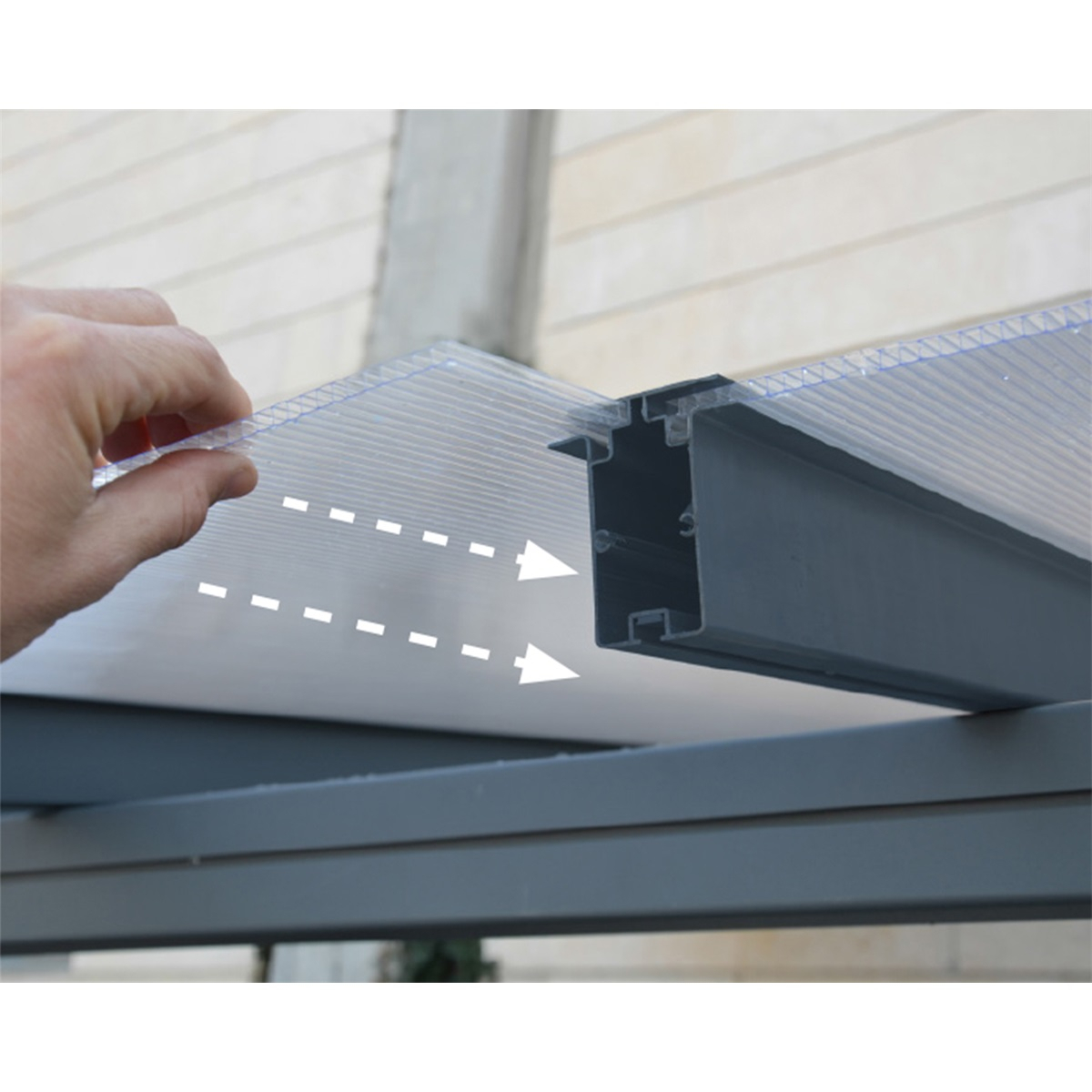 Sierra 5400 Antracit 3 x 5,46 - alumínium (összeszerelt) pergola Előnézet 
