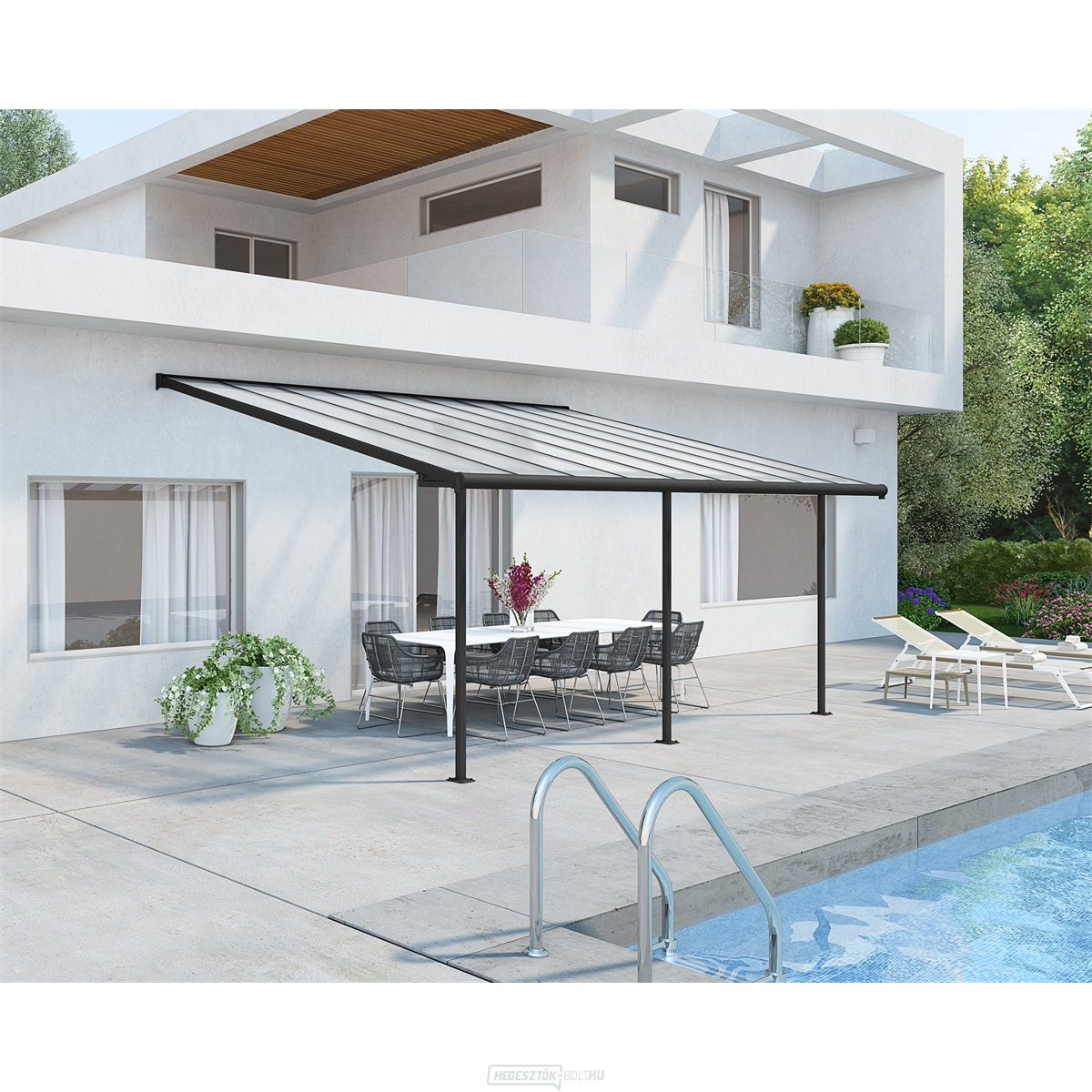 Sierra 5400 Antracit 3 x 5,46 - alumínium (összeszerelt) pergola
