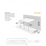 Sierra 5400 szürke 3 x 5,46 - alumínium (előre gyártott) pergola Előnézet 