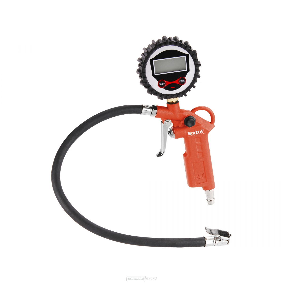 Gumiabroncs-felfújó berendezés nyomásmérővel Gumiabroncs-felfújó berendezés nyomásmérővel gallery main image