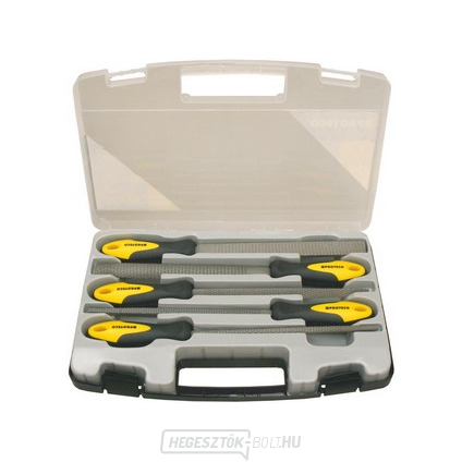 200mm-es reszelőkészlet műanyag tokban - 5db