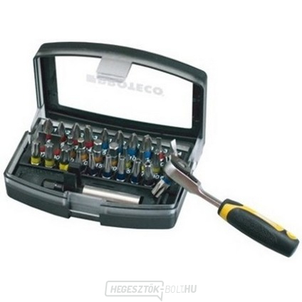 Bit-készlet 1/4" 32 darab racsnival