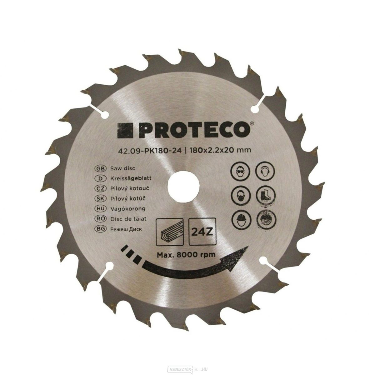 Fűrészlap SK 180x2.2x20 mm 24z