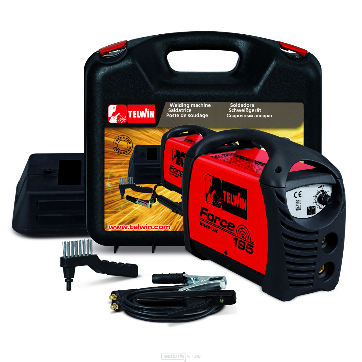 Hegesztési inverter Force 195 Telwin kábelekkel
