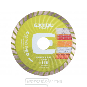 Gyémánt vágókorong turbó, 115x22,2mm, száraz és nedves vágás Gyémánt vágókorong turbó, 115x22,2mm, száraz és nedves vágás gallery main image