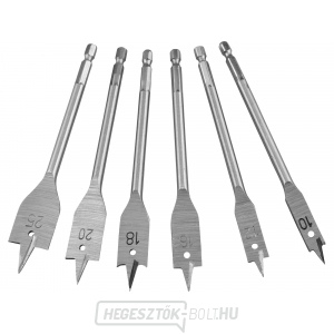 Lapos fafúró, hatszögletű szár - 6db Lapos fafúró, hatszögletű szár - 6db gallery main image