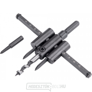 Állítható fafúró 2 fúrószárral, ∅ 30-120mm Állítható fafúró 2 fúrószárral, ∅ 30-120mm gallery main image