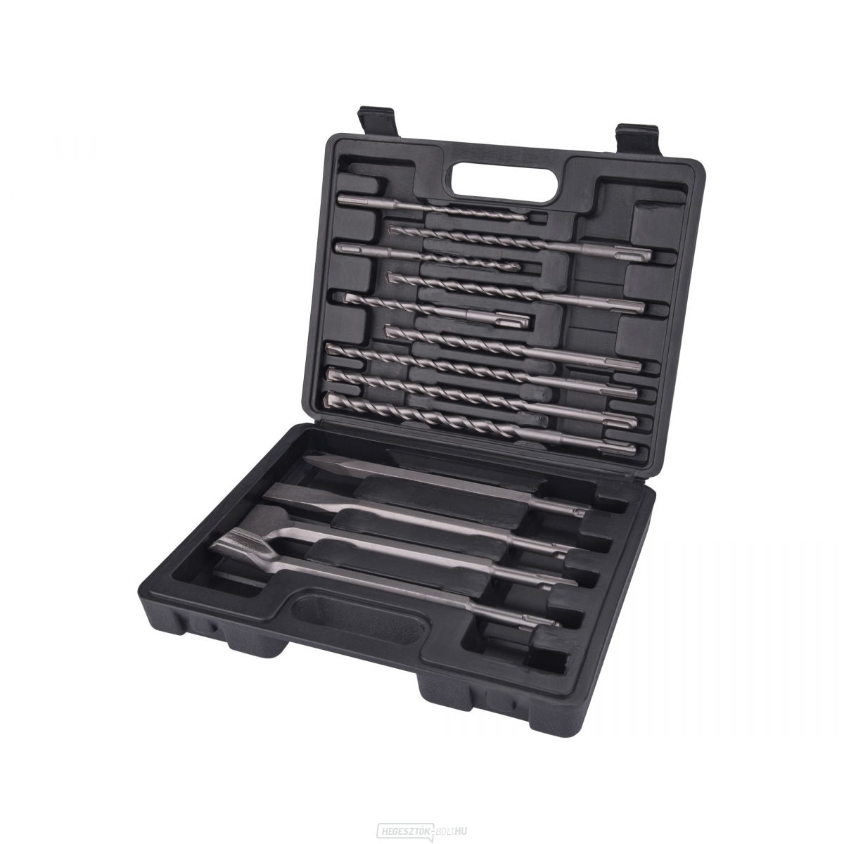 SDS PLUS fúrófejek és vésők, 13 darabos készlet