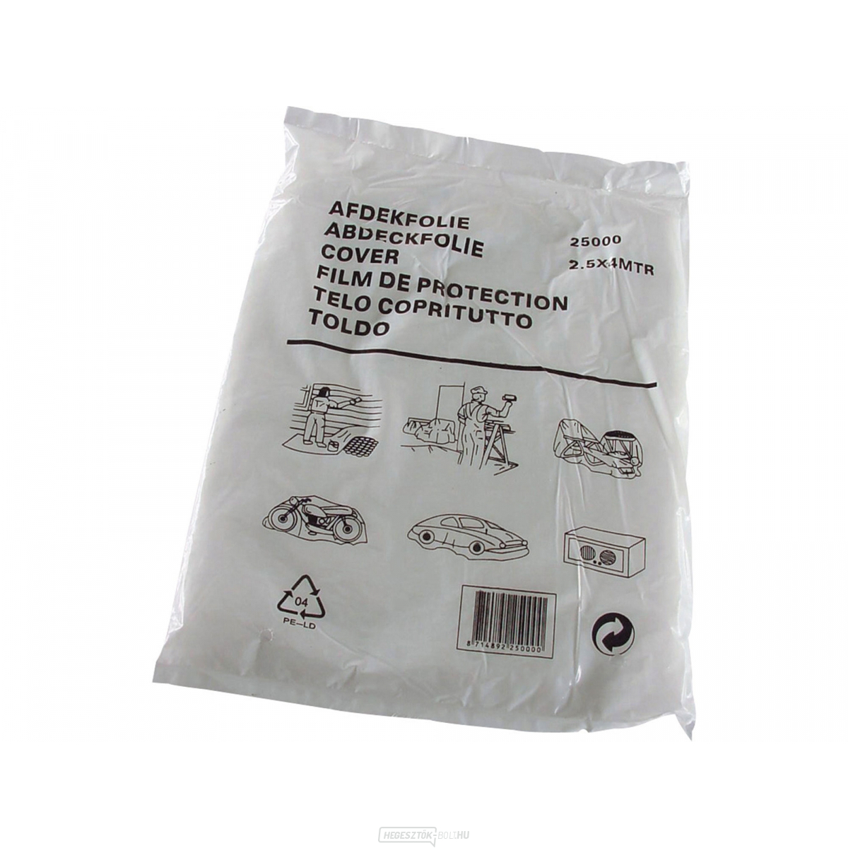 4x5m-es fólia a festés közbeni takaráshoz,