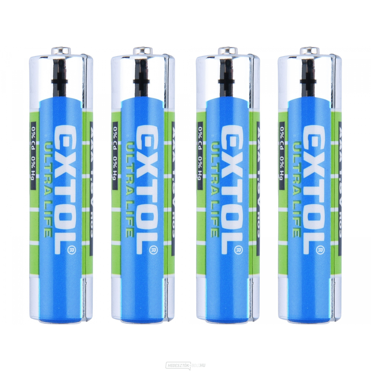 Cink-klorid elemek, 1,5V AAA (LR03) - 4 db