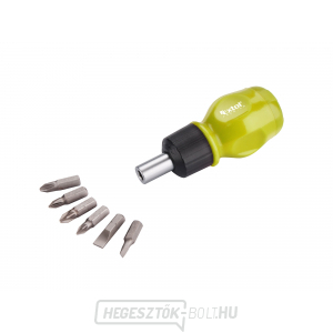 Ratchet csavarhúzó, CrV - 6 az 1-ben Ratchet csavarhúzó, CrV - 6 az 1-ben gallery main image