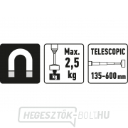 Mágnes teleszkópos nyéllel, 135-600mm Előnézet 