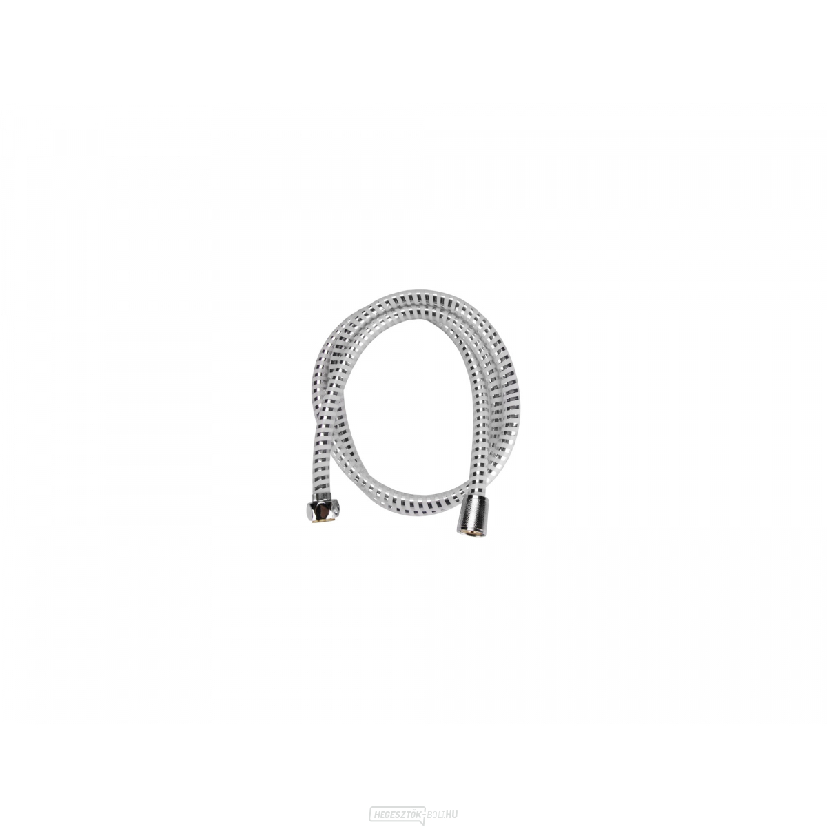 Zuhanycső, fekete/ezüst PVC, 150cm, ,, PVC, VIKING