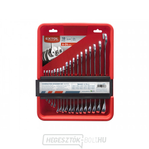 Csavarkulcsok, 18 darabos készlet, CrV Csavarkulcsok, 18 darabos készlet, CrV gallery main image