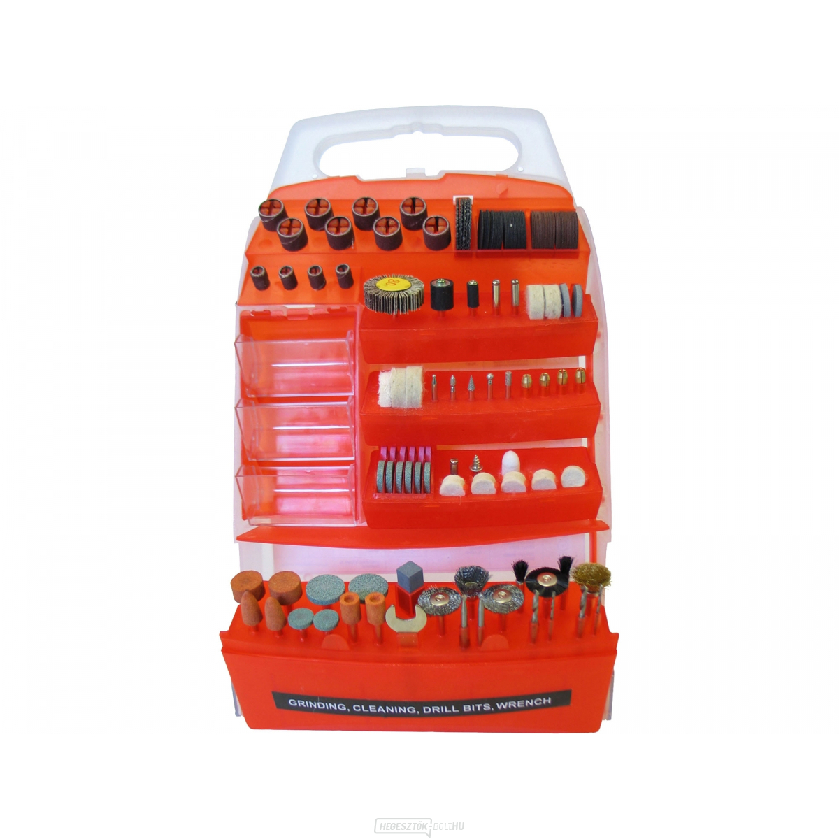 Egyenes köszörű tartozékok, 150 darabos készlet