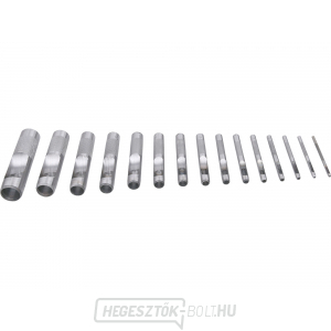 Bőr lyukasztó, 15db-os készlet, 2-2,5-3,2-4-4,8-5,5-6,4-8-9,5-11-12,7-14-15,8-19-22mm Bőr lyukasztó, 15db-os készlet, 2-2,5-3,2-4-4,8-5,5-6,4-8-9,5-11-12,7-14-15,8-19-22mm gallery main image