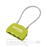 Kombinációs zár háromjegyű kóddal - 150 mm-es kábel Előnézet 