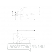 Mosdókagyló/mosdókagyló keverő, 100mm, keret 20cm, 35mm, króm, BALLETTO Előnézet 