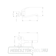 Mosdókagyló/mosdókagyló keverő, 100mm, keret 20cm, 35mm, króm, BALLETTO Előnézet 